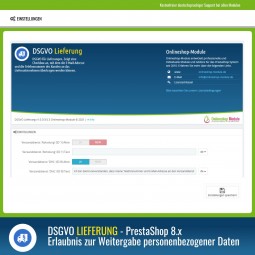 DSGVO Lieferung PrestaShop 8.x