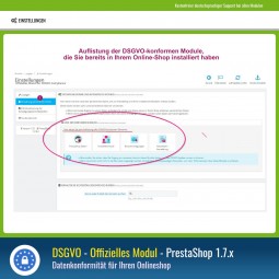 DSGVO Offizielles Modul 1.7.x
